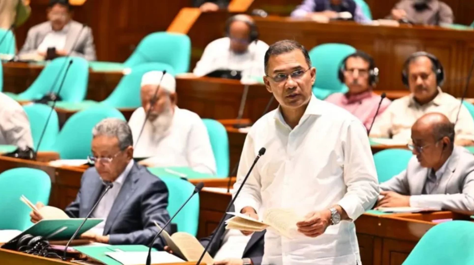 সংসদে প্রধানমন্ত্রী তারেক রহমান। ছবি: সংগৃহীত